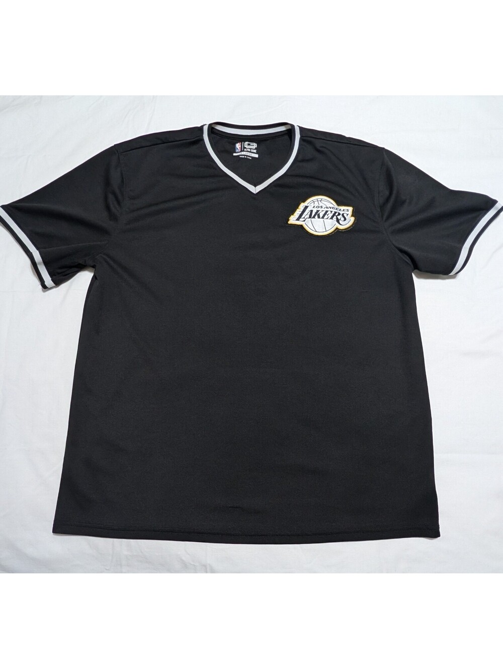 Ultra Game NBA Los Angeles Lakers Men's Black V-Neck Mesh Shirt 2XL